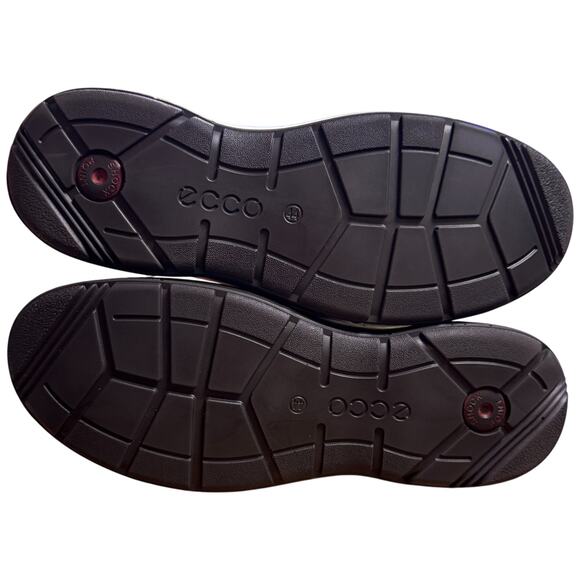 ECCO HydroMax Men's 44/US 10 Cocoa Brown Oiled Leather Shoes Oxford Tie Sneakers - Picture 10 of 13